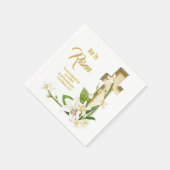 彼が起こったリリー・クロス聖なる書物、 経典 スタンダードカクテルナプキン (角)