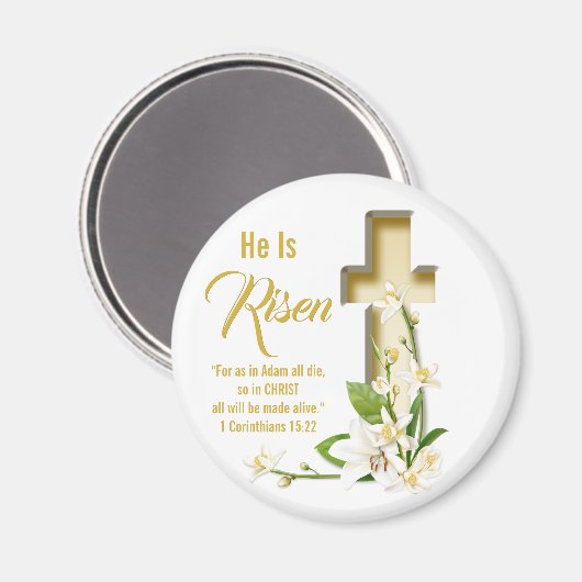 彼が起こったリリー・クロス聖なる書物、 経典 マグネット (正面/裏面)