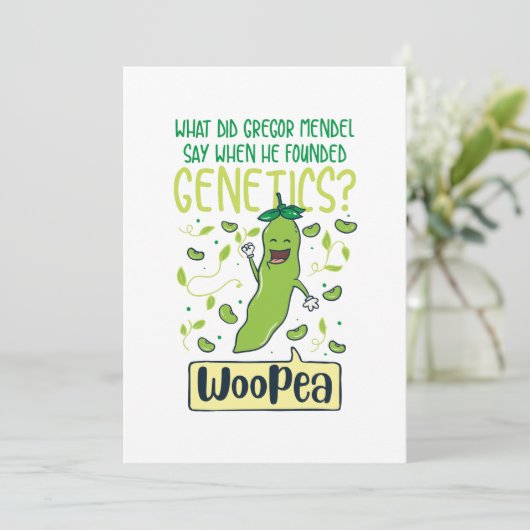 彼が遺伝をいつ創設したかグレゴール・ヨハン・メンデルをした言うために何が サンキューカード (スタンド正面)