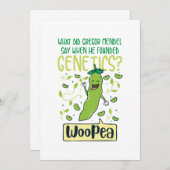 彼が遺伝をいつ創設したかグレゴール・ヨハン・メンデルをした言うために何が サンキューカード (正面/裏面)