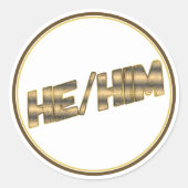 彼が金ゴールドTシャツ ラウンドシール (正面)