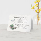 彼が離れハートペット記念悔やみや弔慰に足跡 カード (黄色い花)