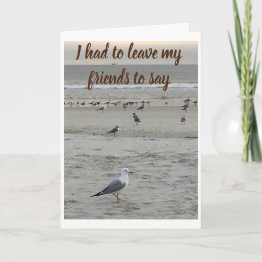 彼が離れ友人に言わせること**ハッピーバースデー** カード (正面)