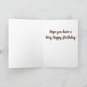 彼が離れ友人に言わせること**ハッピーバースデー** カード (内部)
