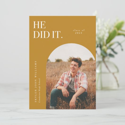 彼が黄色のアーチ卒業発表をした 招待状 (スタンド正面)