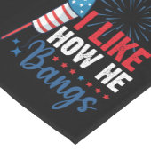 彼が7月4日の夫婦を殴る方法が好き ショートテーブルランナー (コーナー)