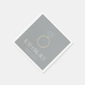 彼がItにリングや輪を付ける婚約パーティ スタンダードカクテルナプキン (角)