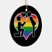 彼がYesのMr.とMr.プロポーザルゲイ結婚の セラミックオーナメント (右)