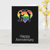 彼がYesハッピーアニバーサリーゲイをテーマにした カード (黄色い花)