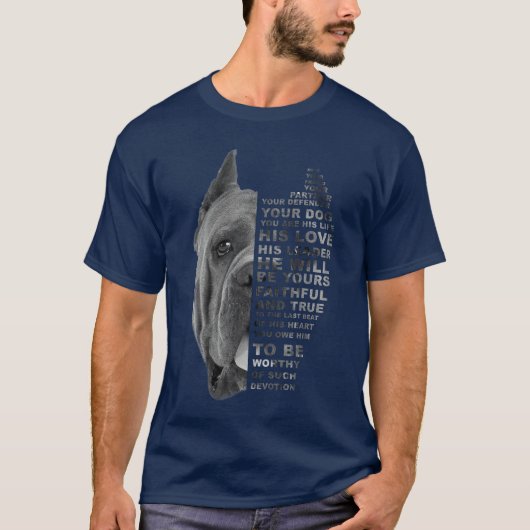 彼こそあなたの友達 あなたのパートナー あなたの犬 カーネ・コルソ Tシャツ (正面)