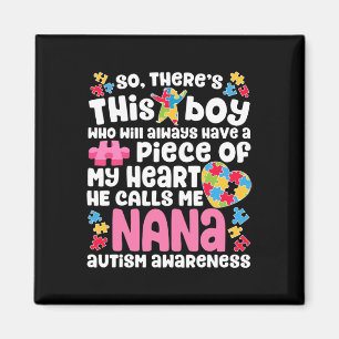 彼ったらボクのことをナナって呼ぶんだ Autism Awareness マグネット