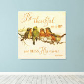 彼と彼の名賛美前に感謝する キャンバスプリント (インサイチュ (ウッドフロア))