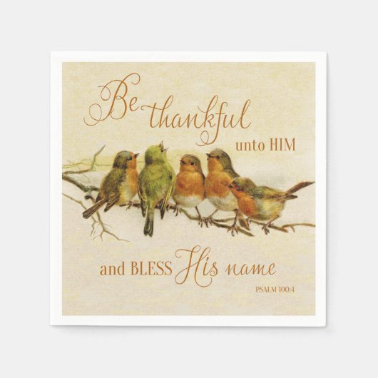 彼と彼の名賛美前に感謝する スタンダードカクテルナプキン (正面)