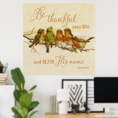 彼と彼の名賛美前に感謝する ポスター (ホームオフィス)