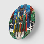 彼と彼の結婚記念日の大時計 ラウンド壁時計 (傾斜)