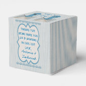 彼と彼の青いオックスフォードのピンストライプ フェイバーボックス (裏面サイド)