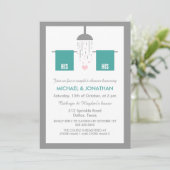 彼と彼の | ゲイカップルのシャワー 招待状 (スタンド正面)