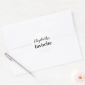 彼と彼女お気に入りののパーソナライズされた結婚の ラウンドシール (封筒)