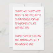 彼と彼女のためのロマンチックなバレンタインのデイカード シーズンカード (正面)