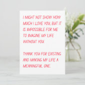 彼と彼女のためのロマンチックなバレンタインのデイカード シーズンカード (スタンド正面)