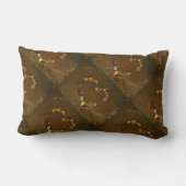 彼と彼女のイニシャルハートのビーチ ランバークッション (裏面)