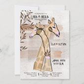 彼と彼女のウェディングシャワー招待状 招待状 (正面)