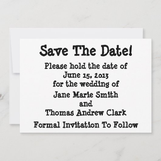 彼と彼女のカウボーイのブーツはデート以外 セーブザデート (裏面)