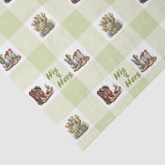 彼と彼女のカウボーイ女性のカーボーイブーツティッシュペーパー 薄葉紙 (詳細)