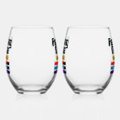 彼と彼女のカスタムジャンル読のモード ステムなしワイングラス (右)