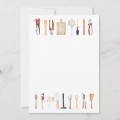 彼と彼女のカップルのシャワー招待、ツールシャワー 招待状 (裏面)