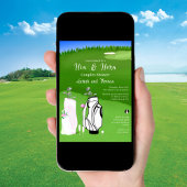 彼と彼女のゴルフブライダルシャワー 招待状