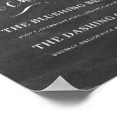 彼と彼女のシグネチャーカクテル結婚のバーサイン ポスター (角)