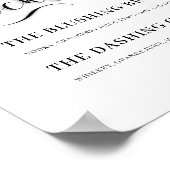 彼と彼女のシグネチャーカクテル結婚のバーサイン ポスター (角)