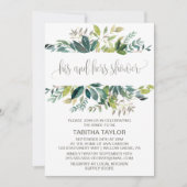 彼と彼女のシャワーの葉 招待状 (正面)