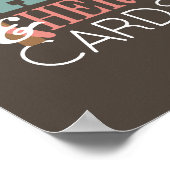 彼と彼女のハンマーウィスクカップルのシャワーカードサイン ポスター (角)