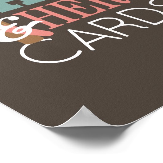 彼と彼女のハンマーウィスクカップルのシャワーカードサイン ポスター (角)