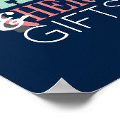 彼と彼女のハンマーウィスクカップルのシャワーギフトサイン ポスター (角)