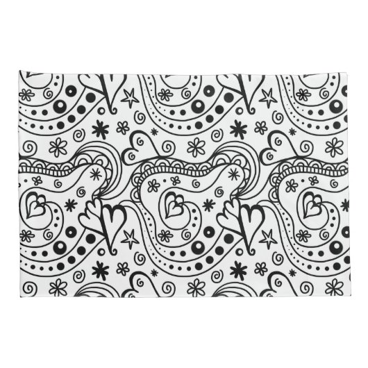 彼と彼女のパーソナライズされたハートは柄が好き 枕カバー (裏面-右)