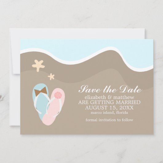彼と彼女のビーチサンダルは日付を保存 セーブザデート (正面)
