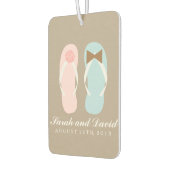 彼と彼女のビーチサンダル結婚ズ カーエアーフレッシュナー (左)