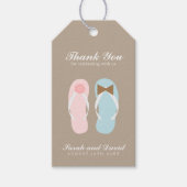 彼と彼女のビーチサンダース結婚ズ ギフトタグ (正面)