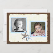 彼と彼女のベビー結婚写真の発表 案内状 (正面)