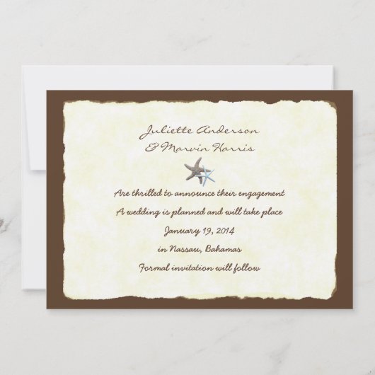 彼と彼女のベビー結婚写真の発表 案内状 (裏面)