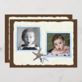 彼と彼女のベビー結婚写真の発表 案内状 (正面/裏面)