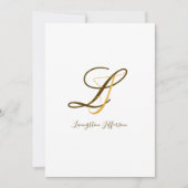 彼と彼女のモノグラムが絡み合った |ロマンチック結婚 招待状 (正面)