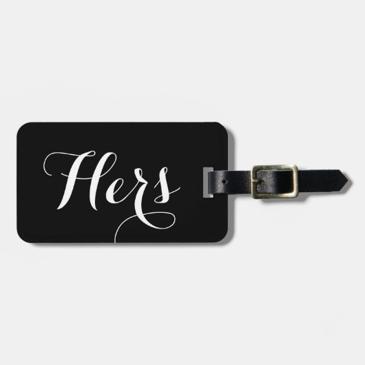 彼と彼女の夫婦のための荷物結婚タグを旅行 ラゲッジタグ (正面横)