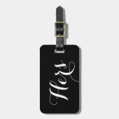 彼と彼女の夫婦のための荷物結婚タグを旅行 ラゲッジタグ (正面縦)