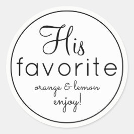 彼と彼女の白いお気に入りの結婚式の引き出物のシール ラウンドシール