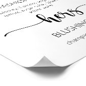 彼と彼女の署名ドリンクの結婚バーのサイン ポスター (角)