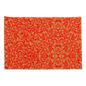 彼と彼女の豚中国のシルエット飛んでいるレッド 枕カバー (裏面-右)